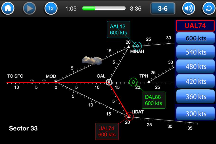 Screenshot of the Smart Skies computer program