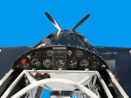 Panoramic photograph of Extra 260 cockpit