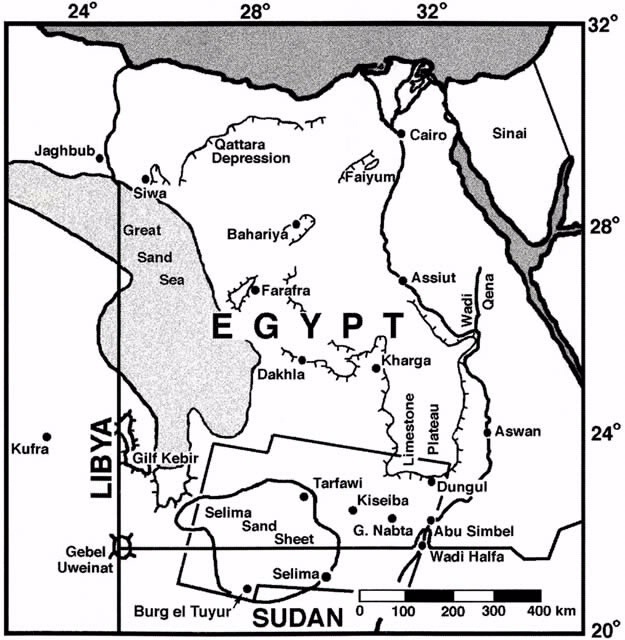 Geographic map of Egypt