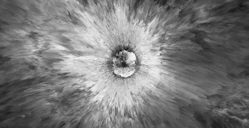 Spectacular ejecta surround very young impact crater
