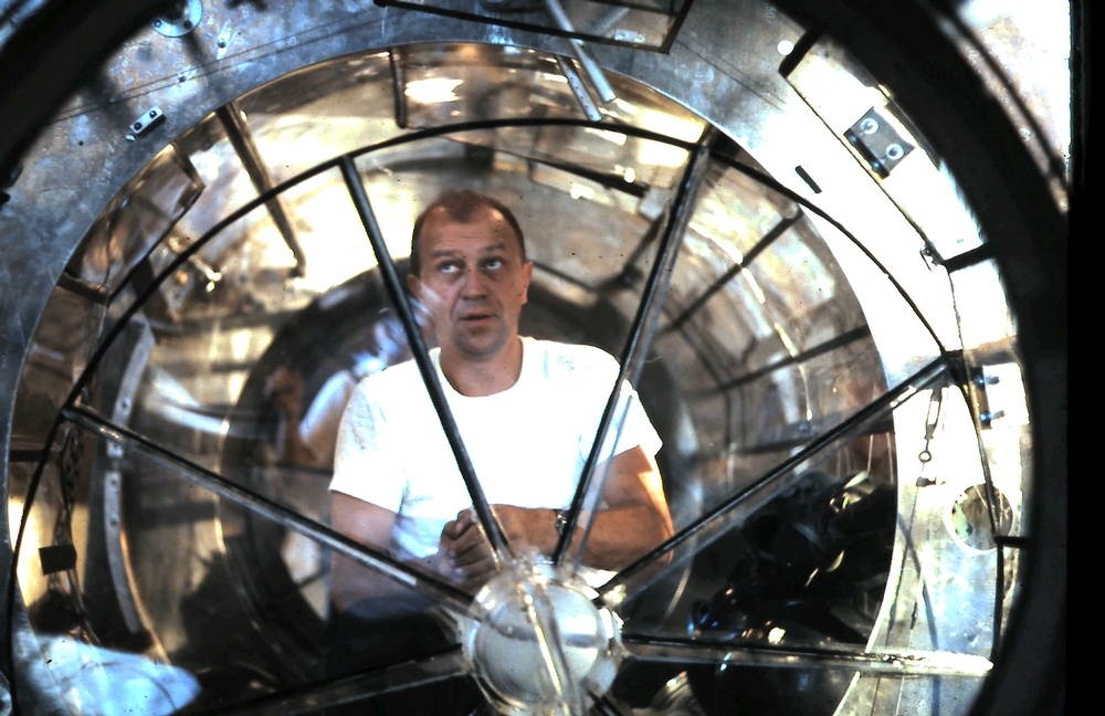 G. Samuel Mattingly in the Orbital mockup in 1966