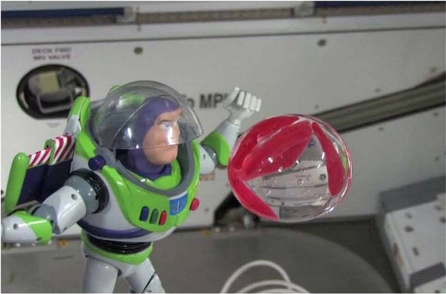 Buzz Lightyear at the International Space Station