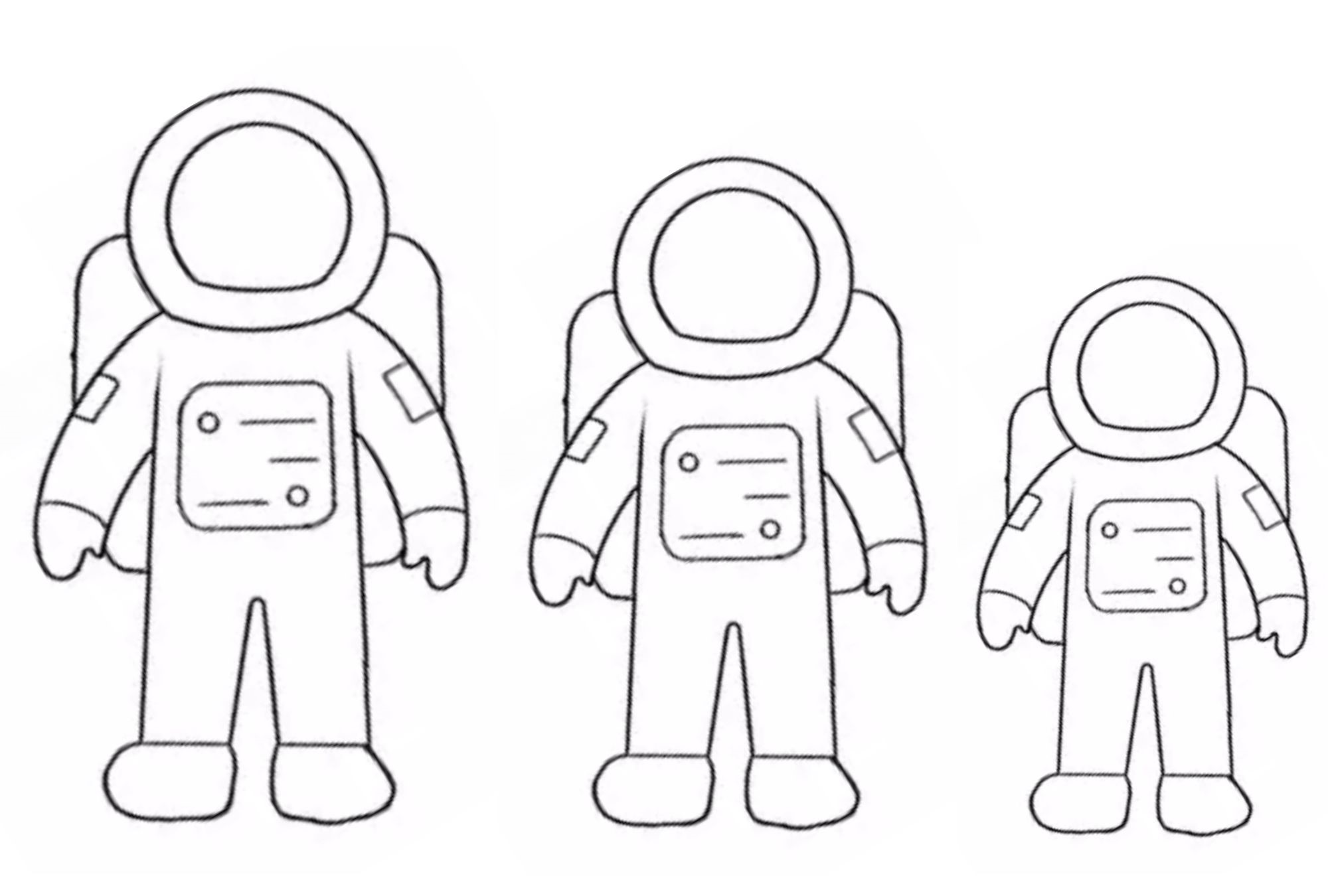 A Simple, Minimal Line Drawing With an Astronaut in Space Floating Around  the Background of Stars in Outer Space. Stock Vector | Adobe Stock