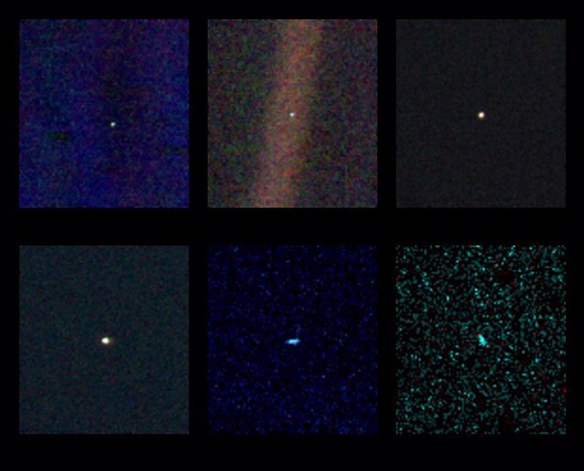 Pale Blue Dot Perspective of Solar System from Voyager 1