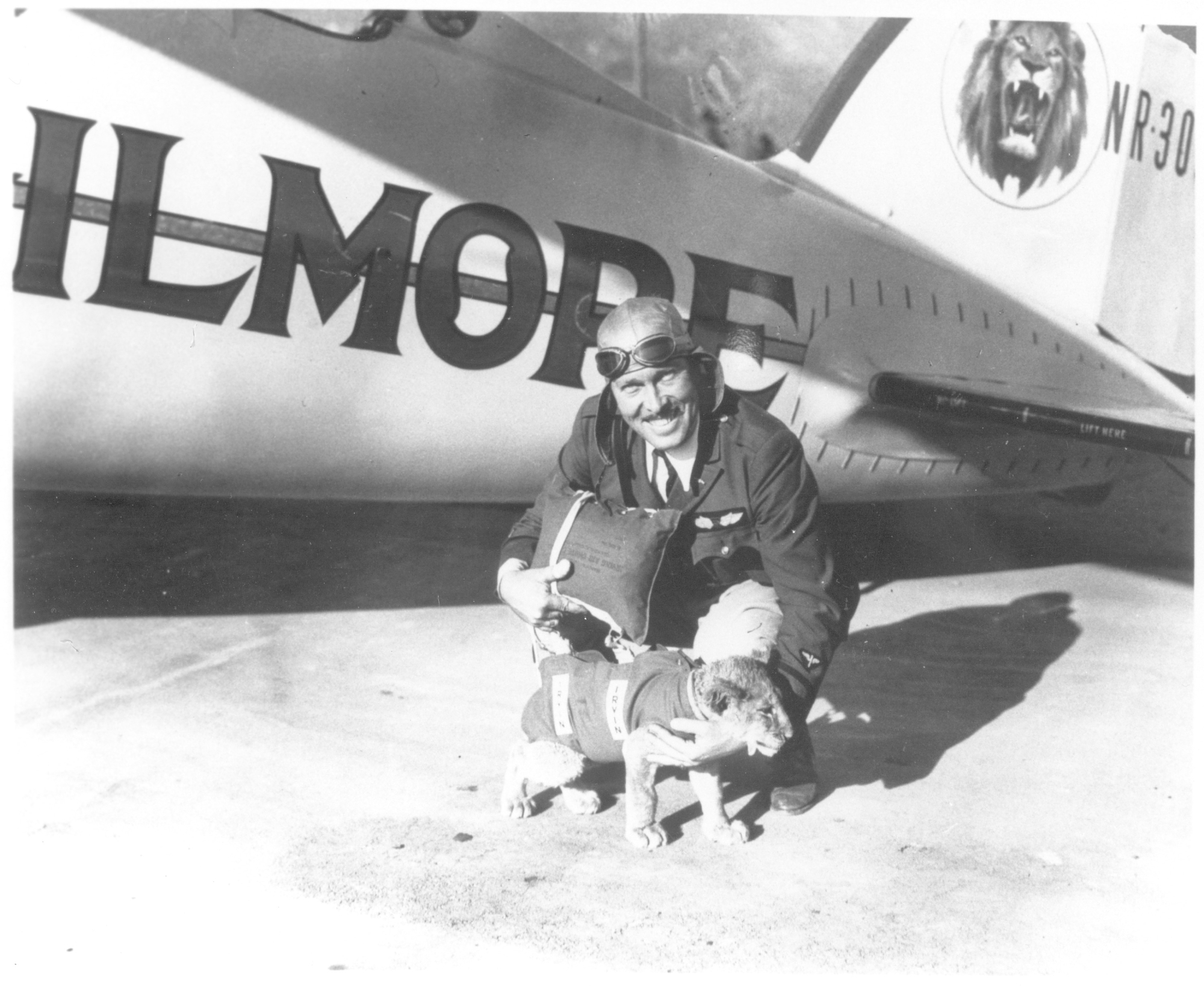 Turner, Roscoe; Turner, Roscoe, Mascot, Gilmore (Lion); Lockheed ...