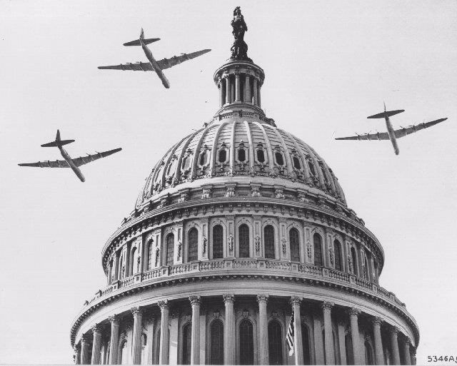 B-36 Aircraft Fly Over Truman's 1949 Inauguration