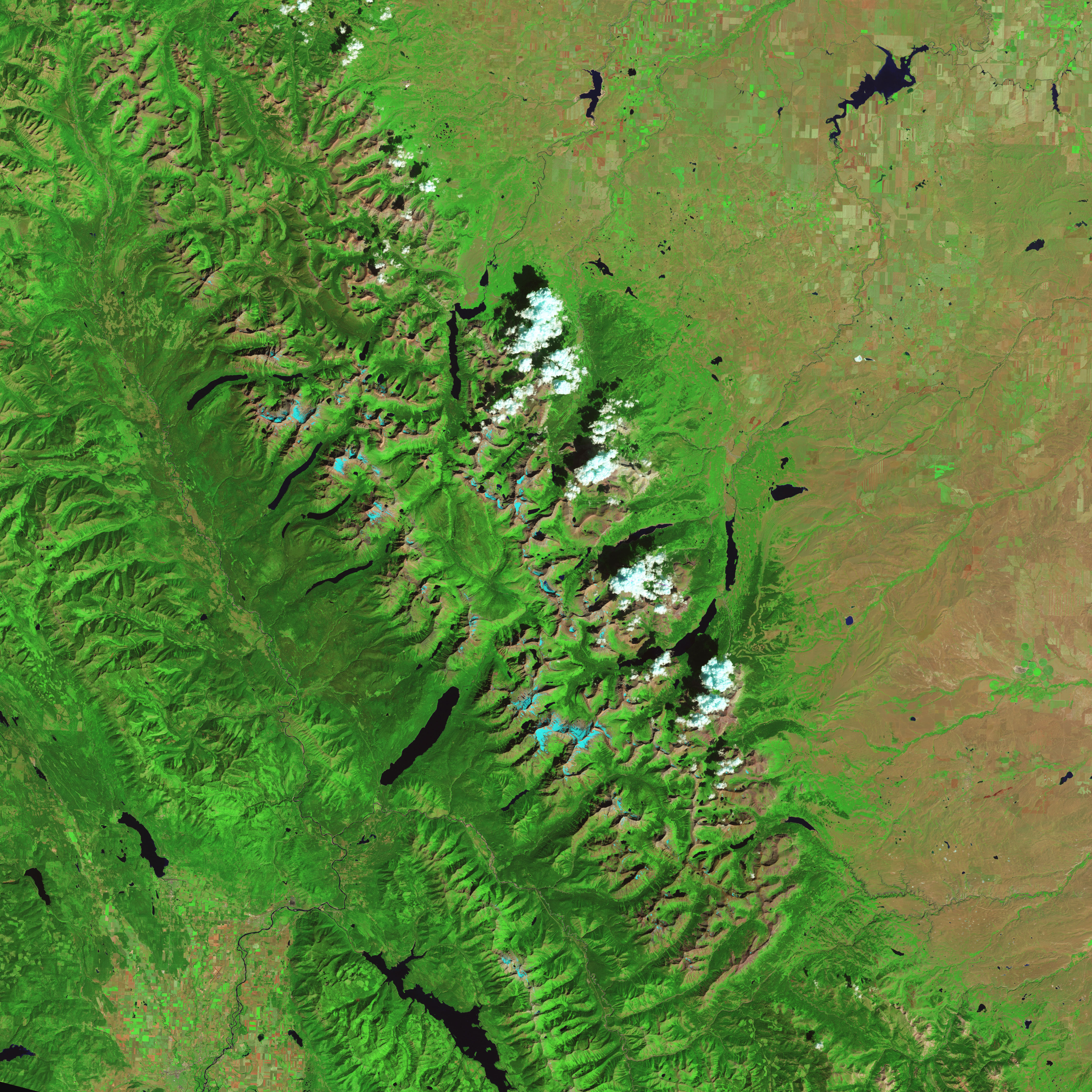 Satellite View Of Montana Montana's Glacier National Park