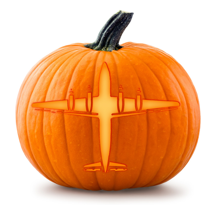 Airplane Pumpkin Stencil