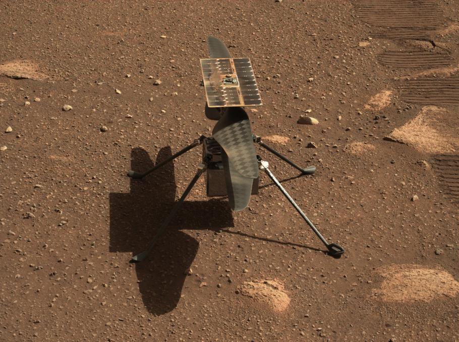 Ingenuity Mars Helicopter on the surface of Mars