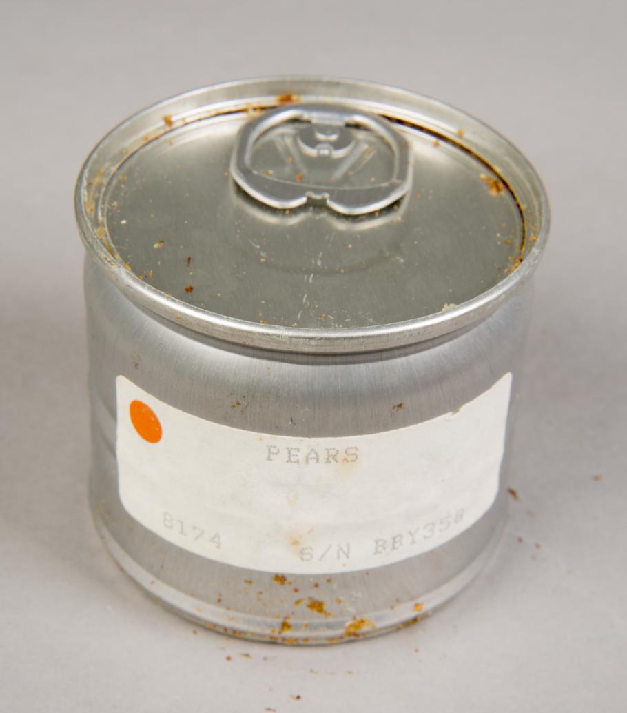 Can of pears from STS-27