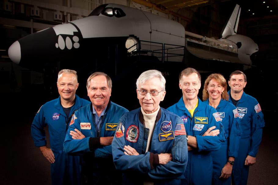 The first and last space shuttle crews