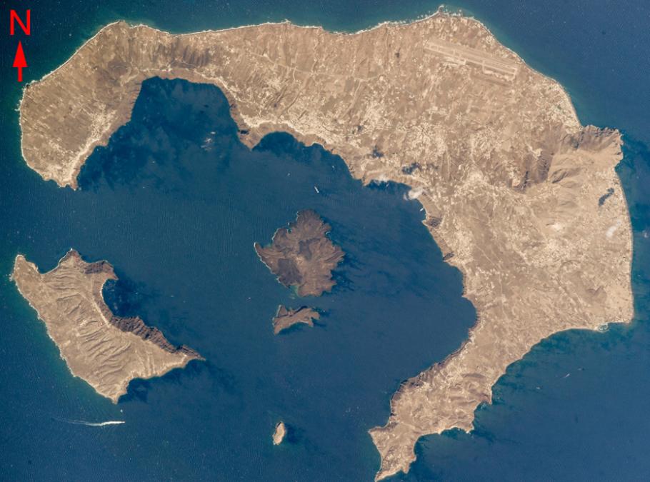 Satellite image of a collection of islands.