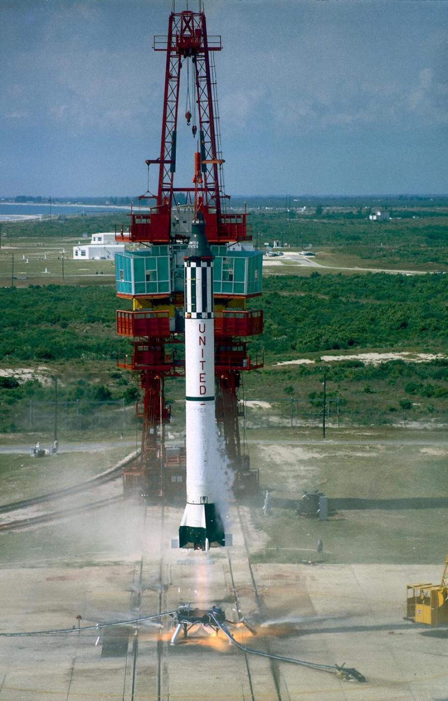 Mercury-Redstone (MR-3), with “Freedom 7” capsule, launches