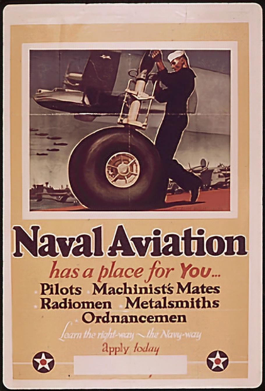 Poster that reads "Naval Aviation has a place for you"