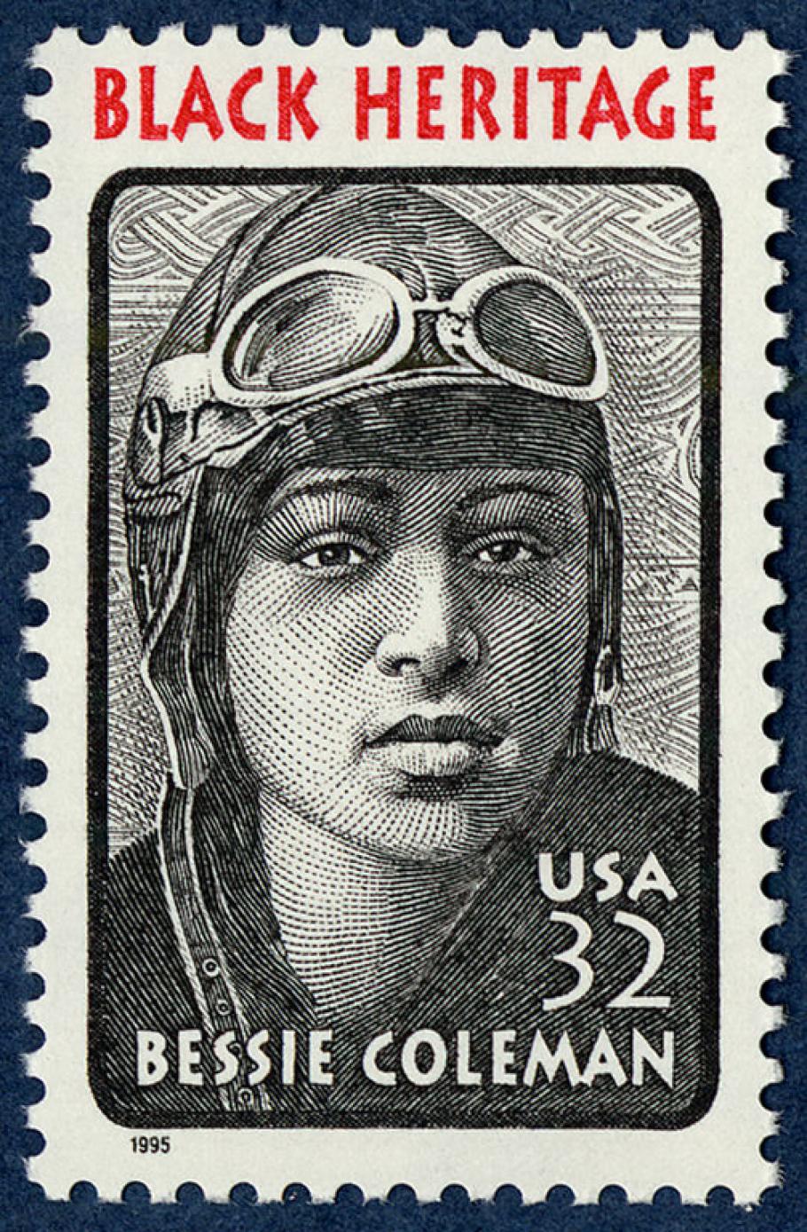 Bessie Coleman 'Black Heritage' postage stamp