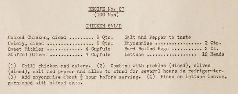 Text for Chicken Salad Recipe