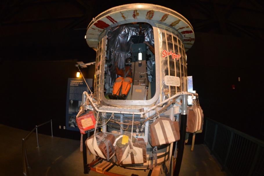Operation Stargazer gondola on display at a museum.