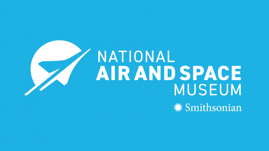 National Air and Space Museum logo against a blue background.