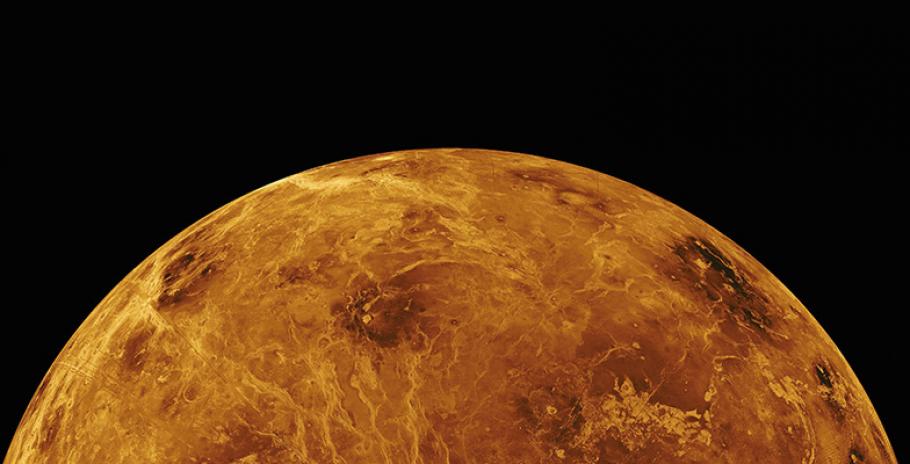 Magellan mapping mosaic of the surface of Venus.