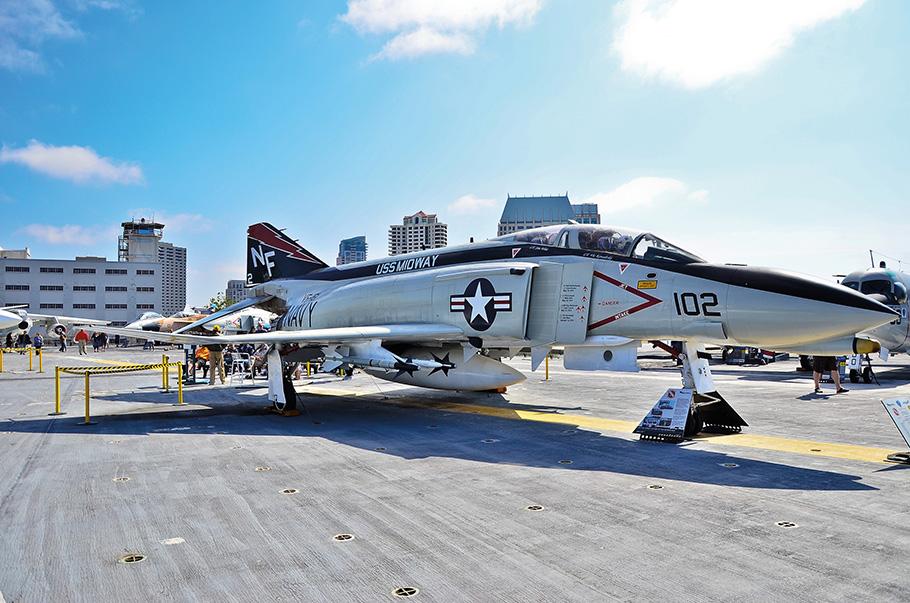 An F-4 that served in VF-161 is once again on the deck of the USS Midway, which is now a museum. It is painted in the gray and blue livery of Rock River 102.