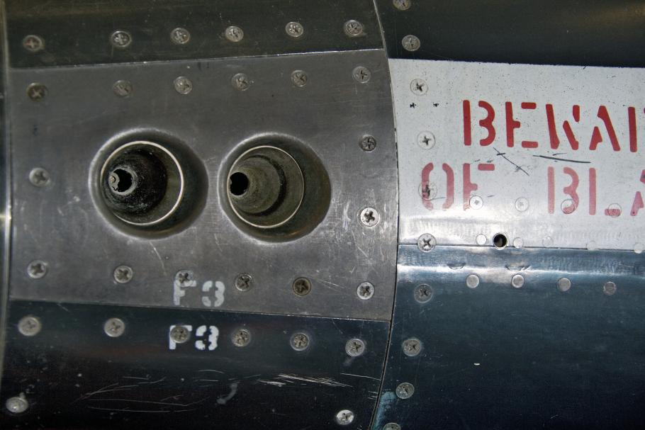 Close-up of rocket thrusters of the X-15