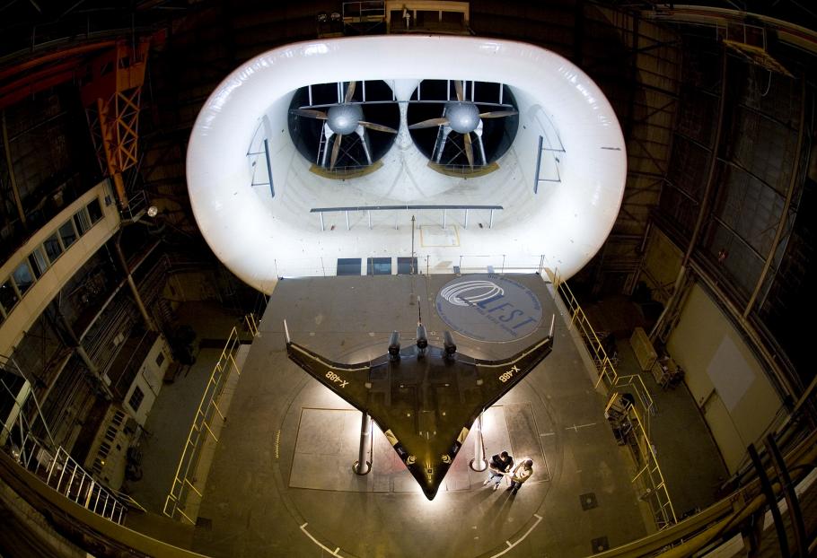 Boeing X-48 in Full Scale Wind Tunnel