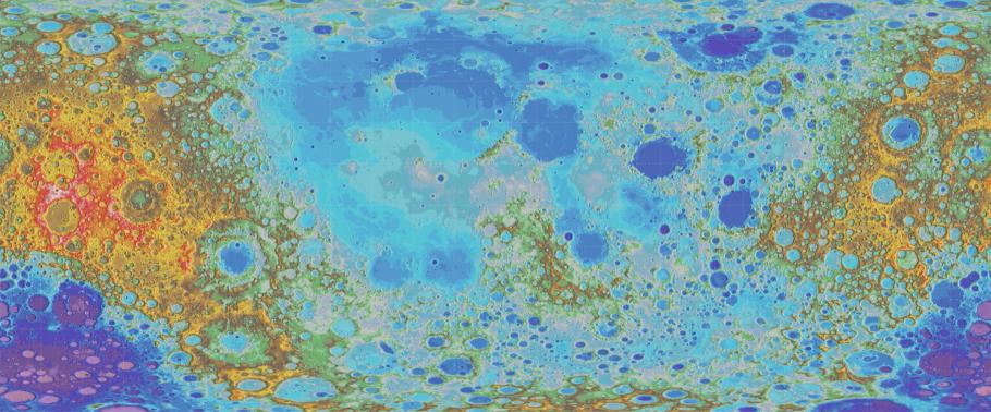 Lunar Topographic Map