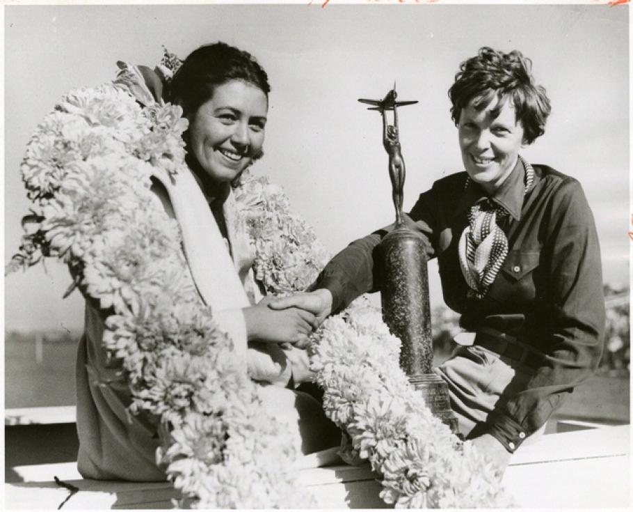 Betty Browning and Amelia Earhart