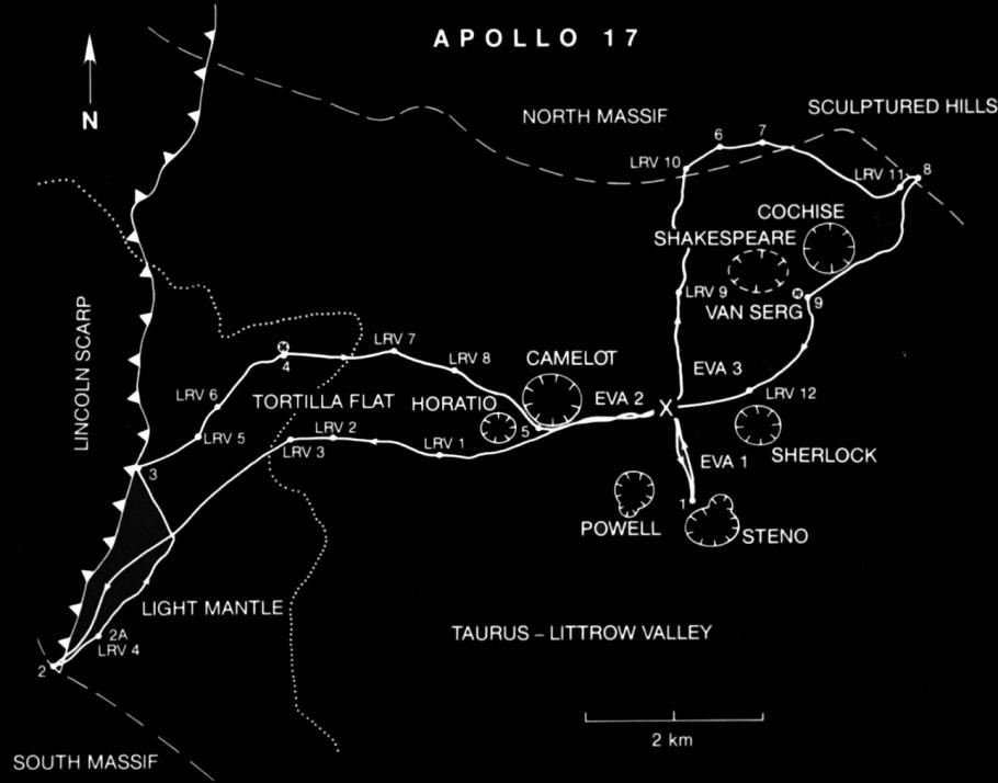 Apollo 17 Traverses