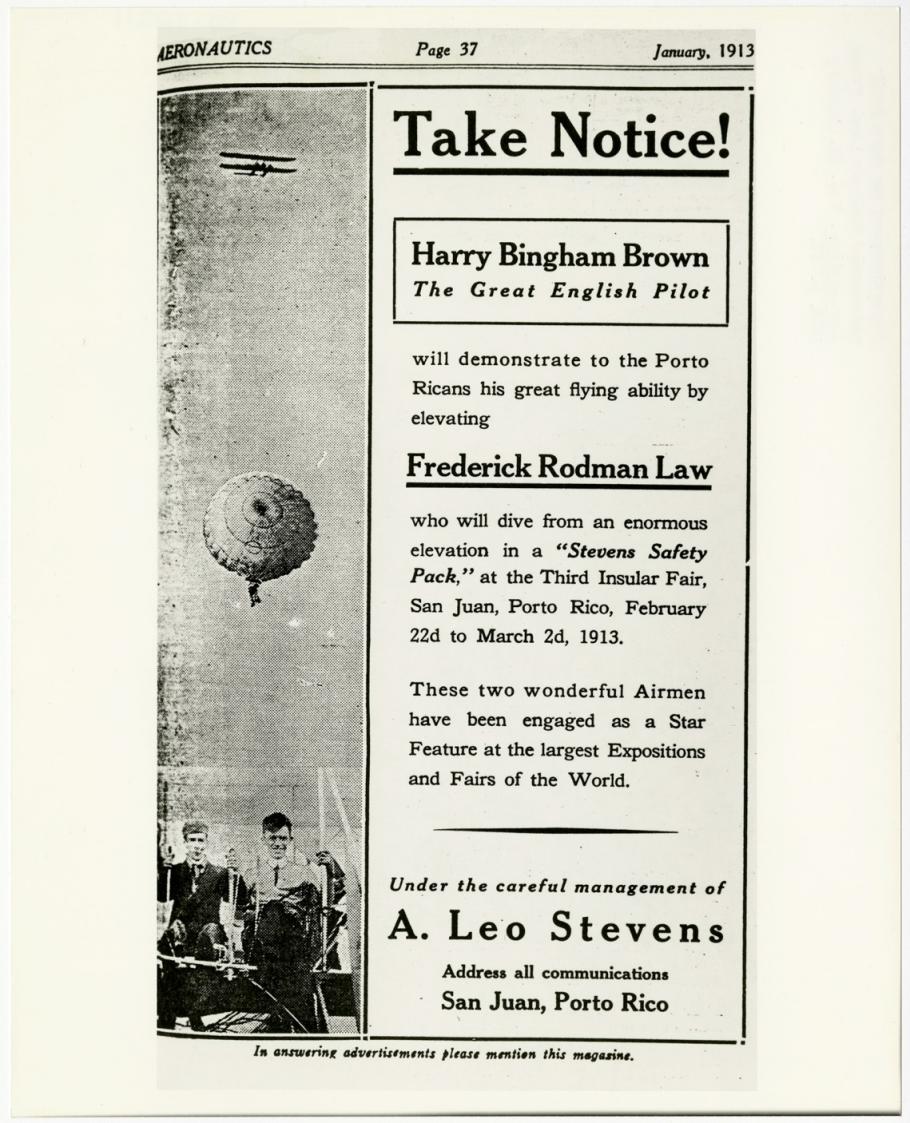 Advertisement for Frederick Rodman Law and Harry Bingham Brown