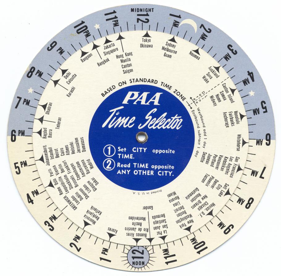 Pan American Airways Time Selector