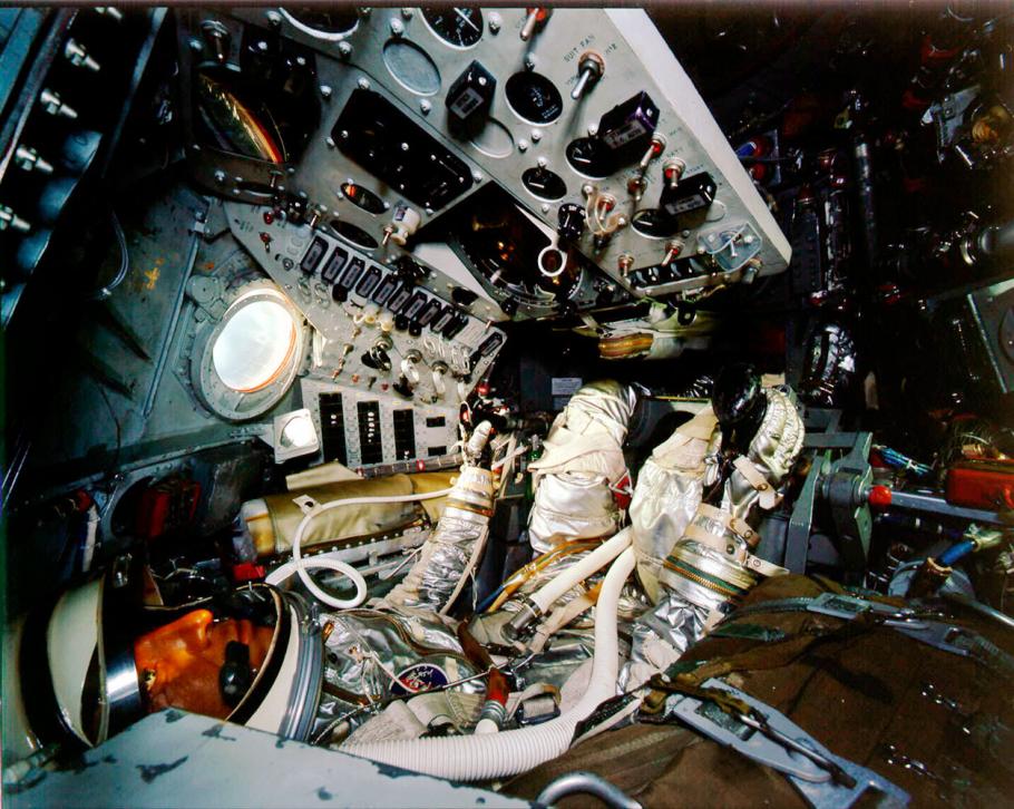 The interior of Shepard's Freedom 7 capsule.