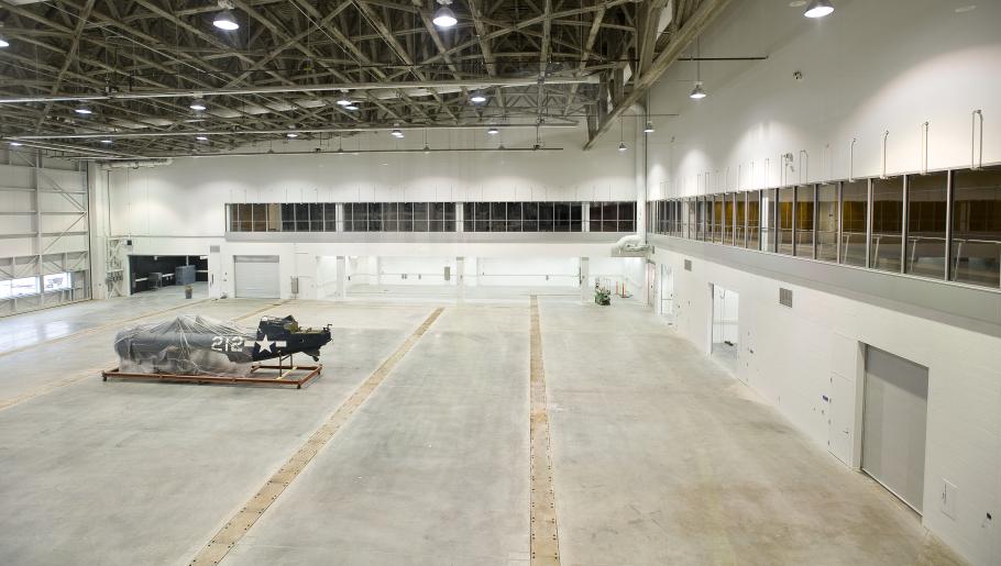 First Aircraft Inside the Mary Baker Engen Restoration Hangar