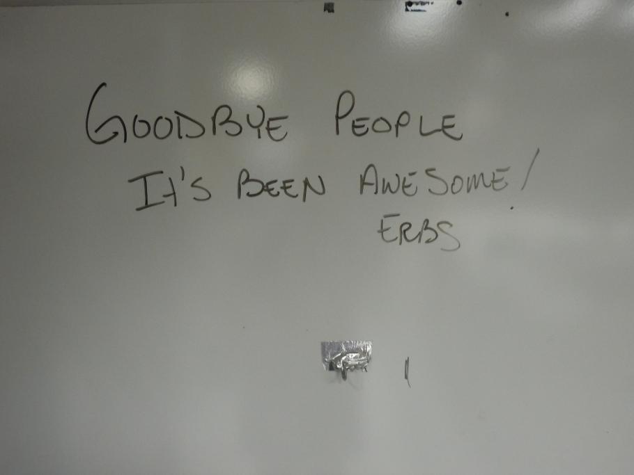 Whiteboard at the Kennedy Space Center