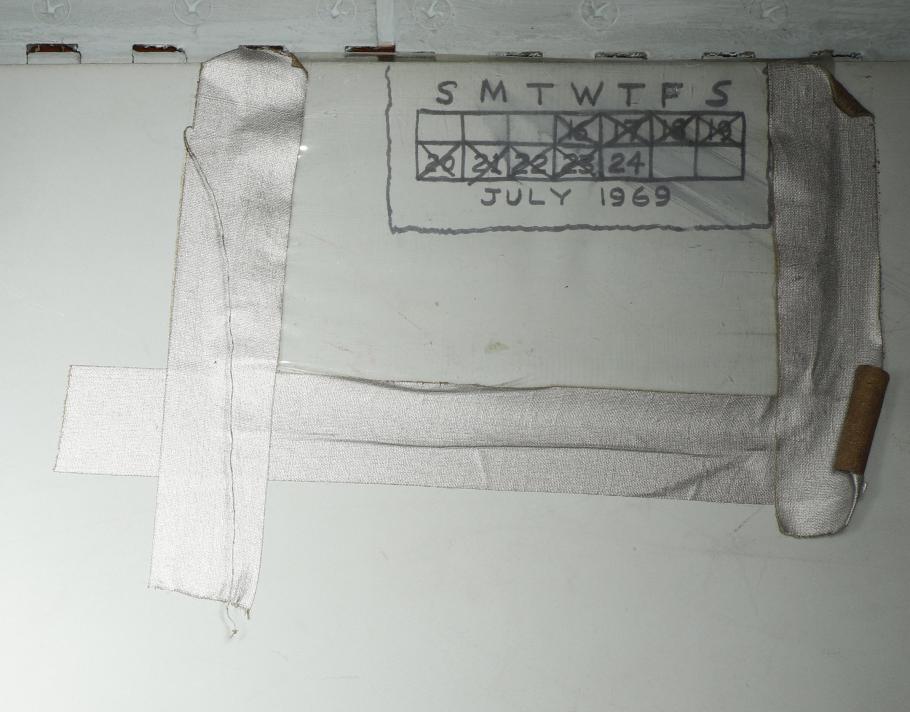 Calendar inside the Apollo 11 Command Module