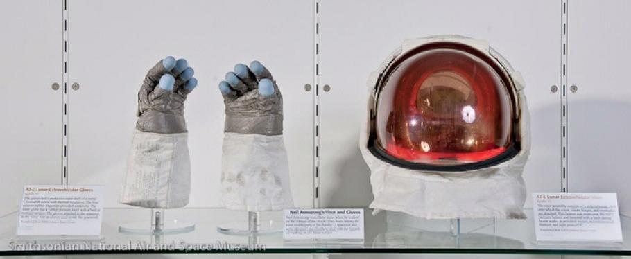 Apollo 11 Extra-Vehicular Gloves and Visor Assembly