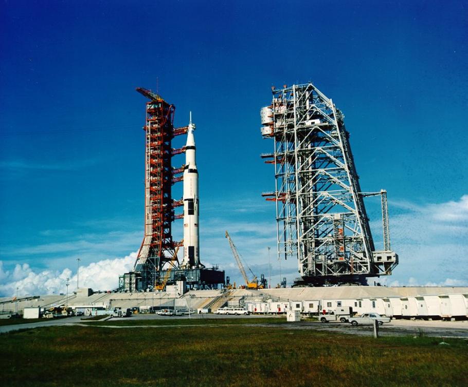 Rocket on launch pad