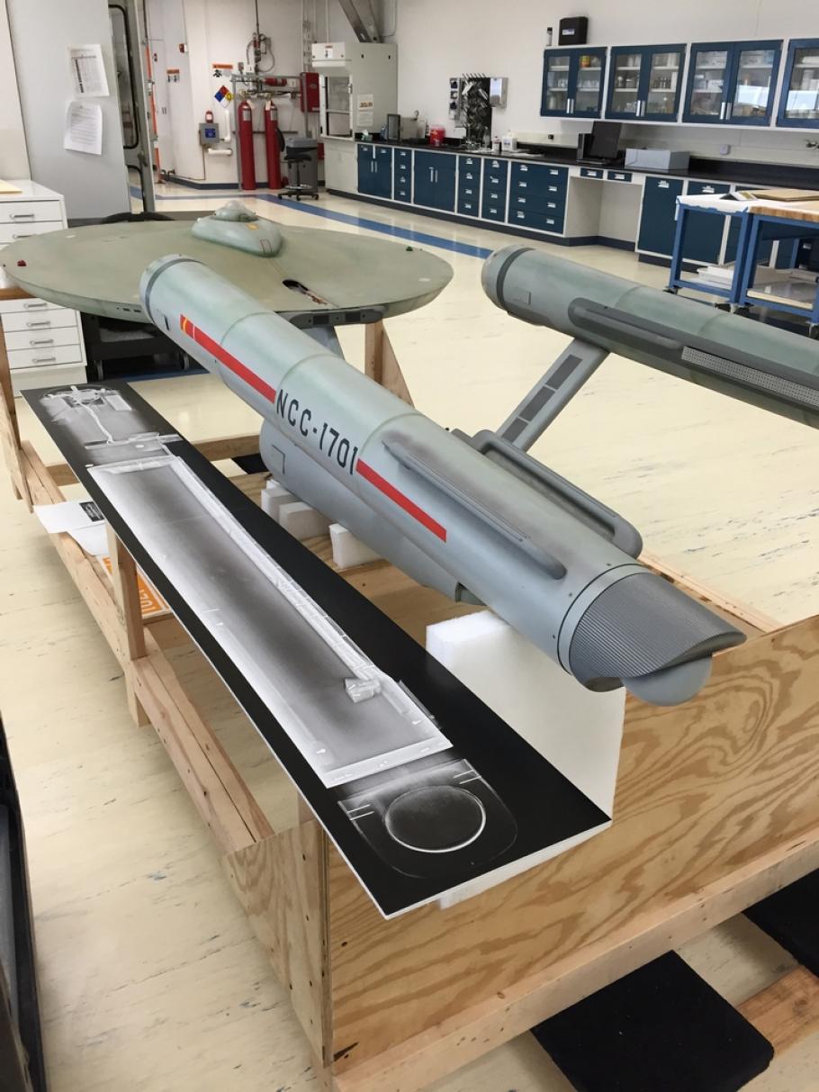 The studio model of the Enterprise is one of our laboratory spaces.