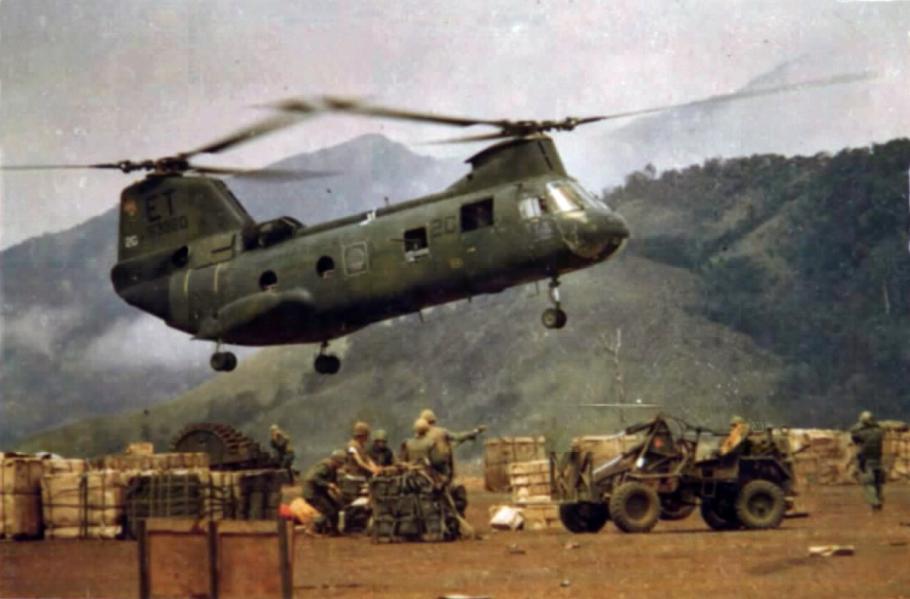 CH-46 Lands Supplies