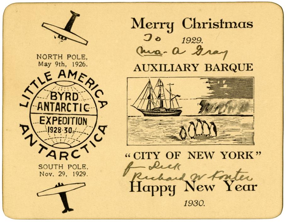 Card from the Byrd Expedition