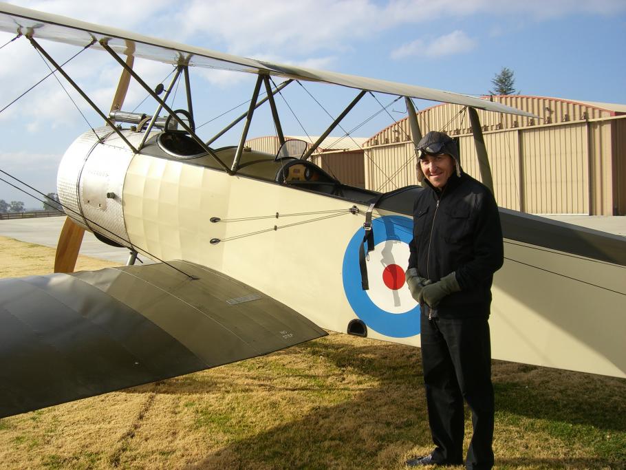 Peter Jakab with WWI Sopwith 1 1/2 Strutter