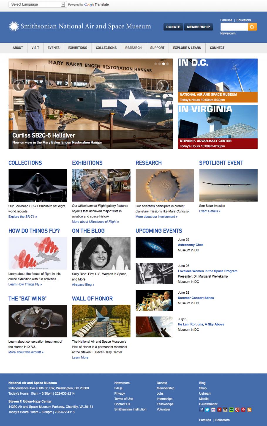 National Air and Space Museum Website