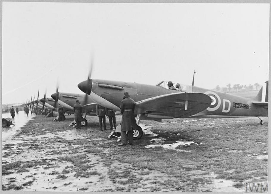 rows of spitfires