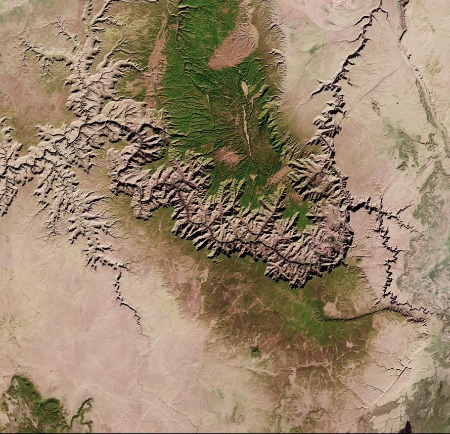 Satellite image of the Grand Canyon