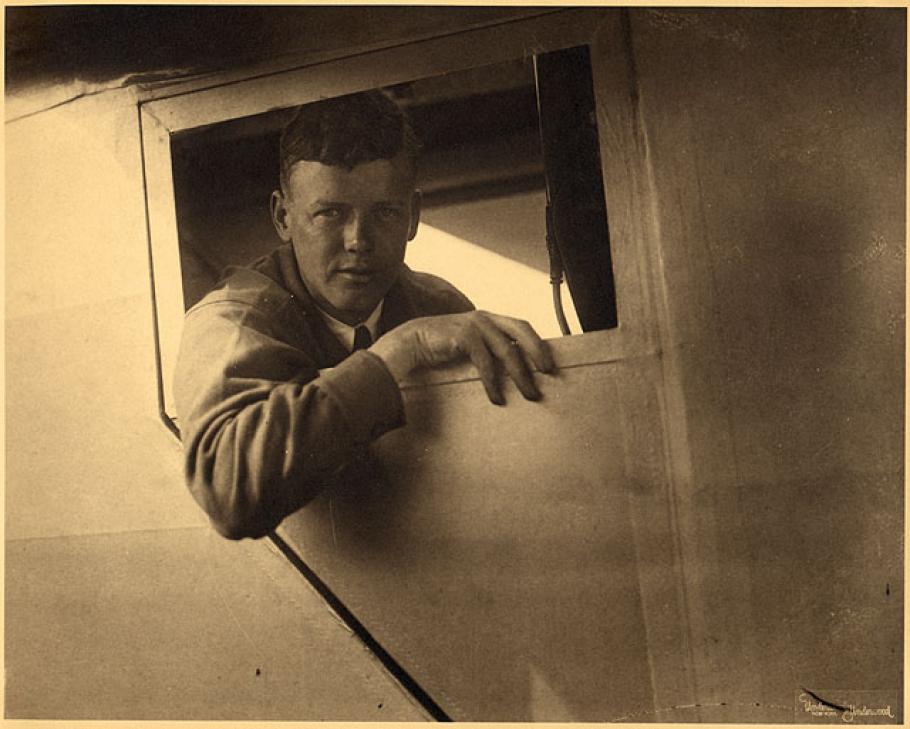 Charles Lindbergh in Spirit of St. Louis