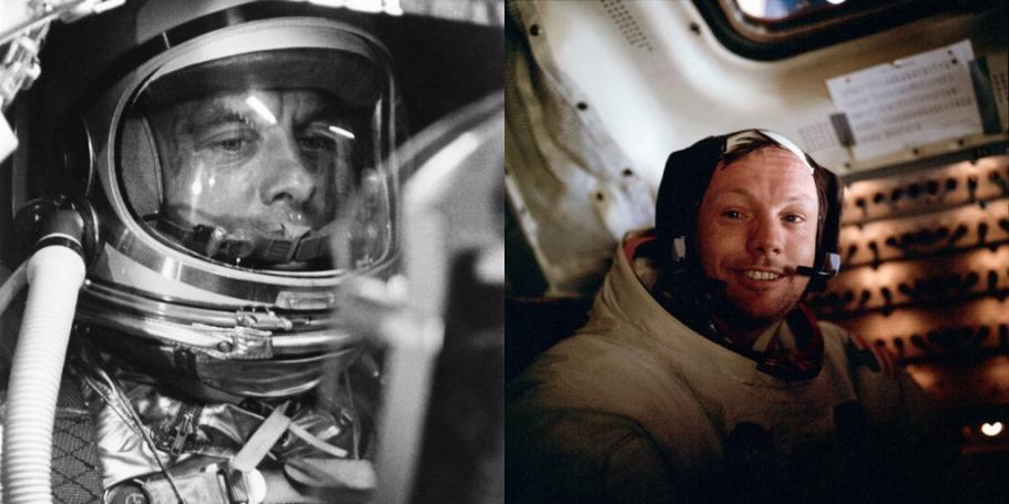 Photographs of Armstrong and Shephard side by side