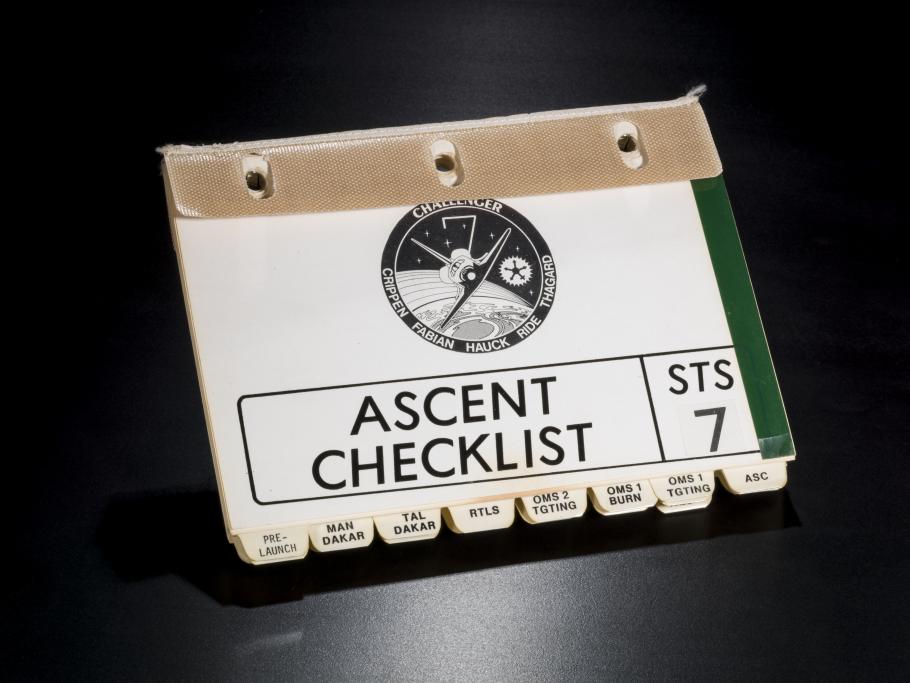 Sally Ride&#039;s Ascent Checklist