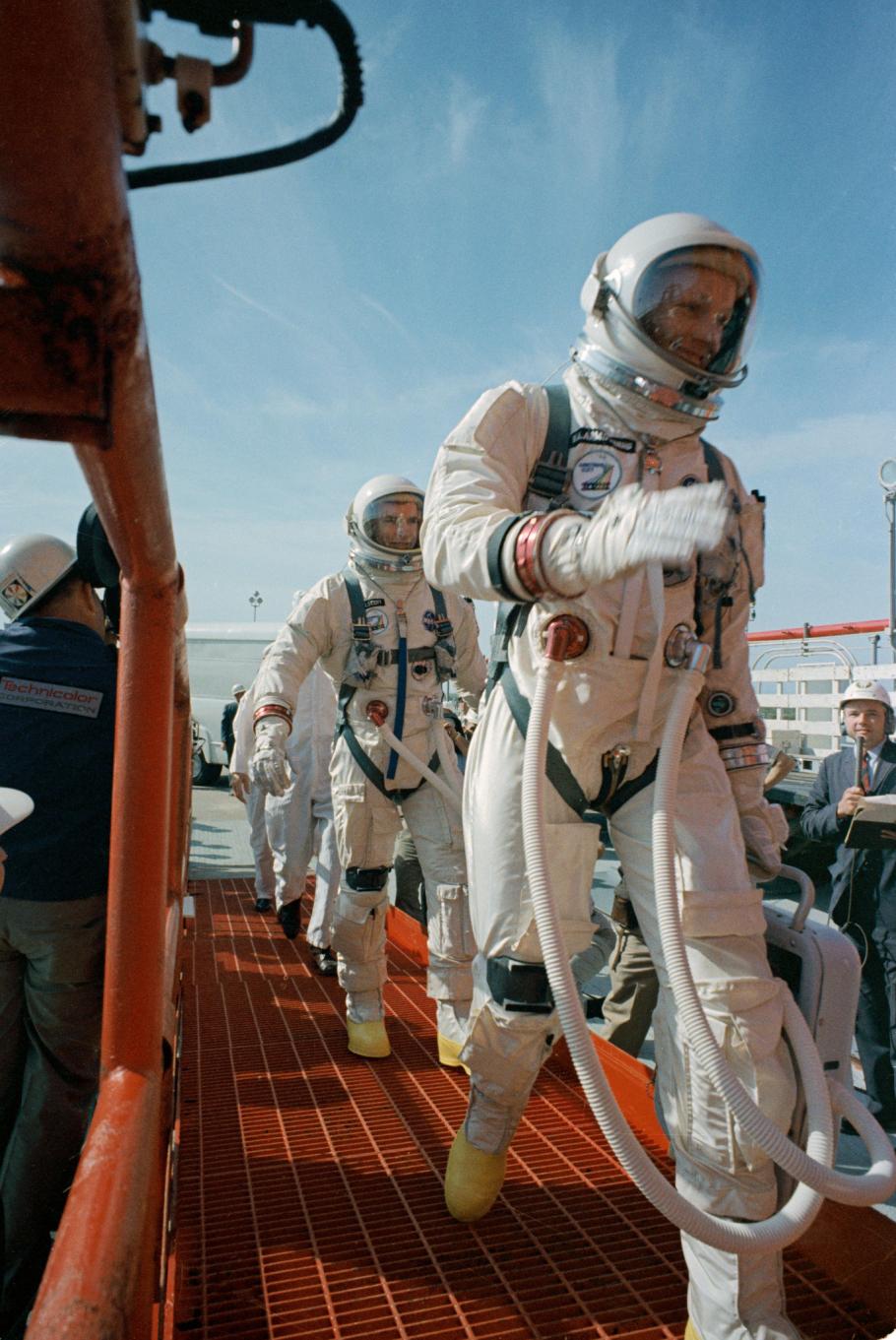 Neil Armstrong and David Scott Board Gemini VIII