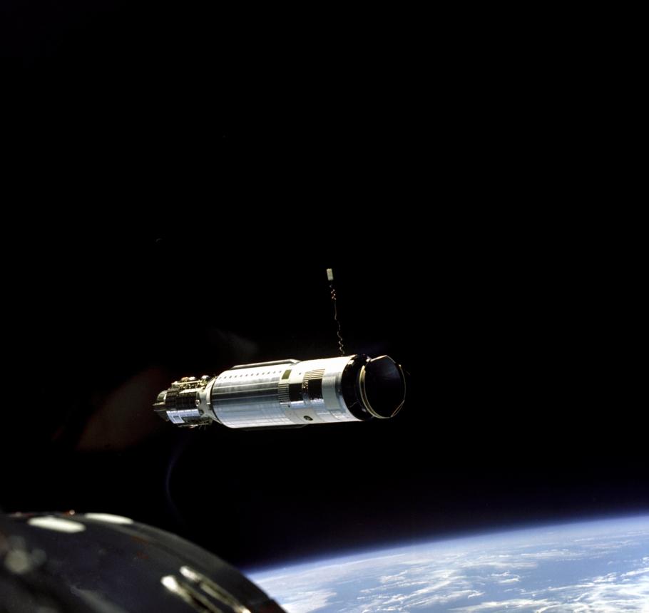 First Docking in Space - Agena Viewed by Gemini VIII