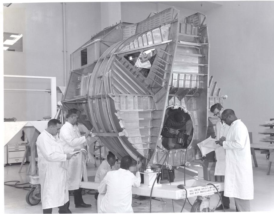 Grumman Technicians Working on the Lunar Module in Bethpage, Long Island, New York